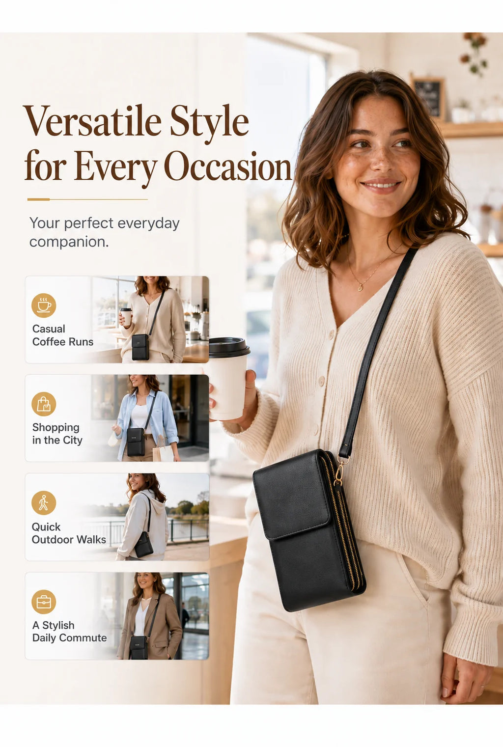 Anti-Theft Leather Bag