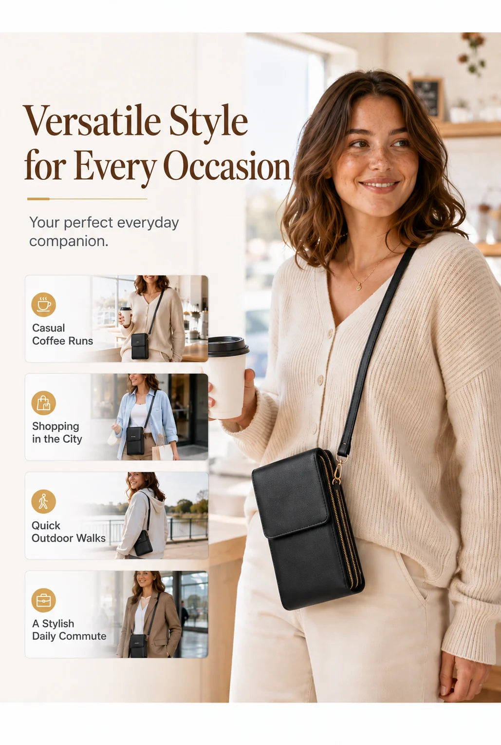 Anti-Theft Leather Bag