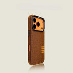 Linen-textured full-wrap magnetic phone case