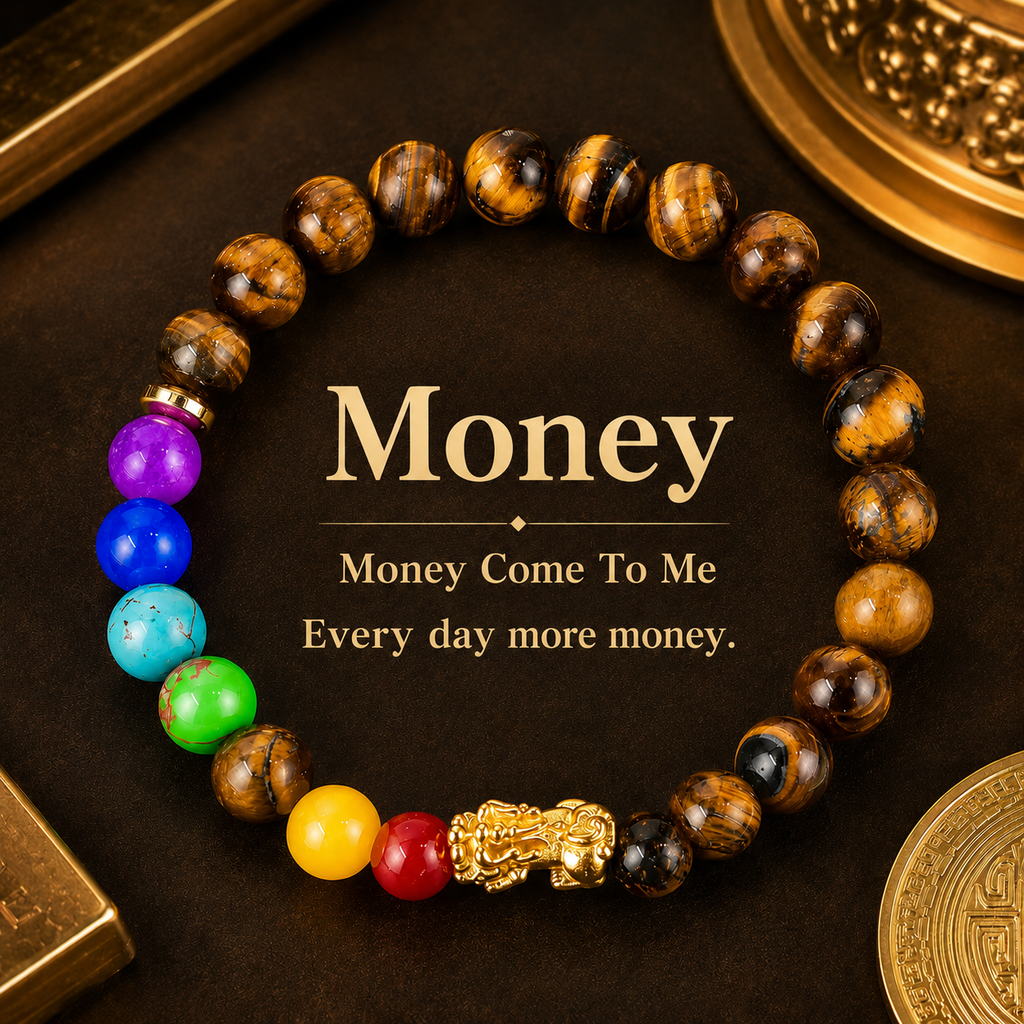 Arpurraina Feng Shui Money Attraction Necklace & Bracelet Set – Green Aventurine & Tiger Eye Pendant Healing Crystal Stone