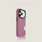 Linen-textured full-wrap magnetic phone case