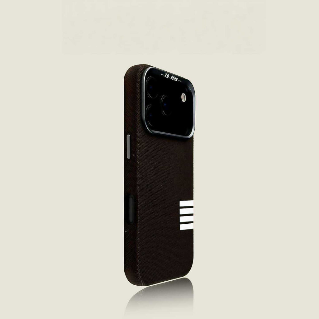 Linen-textured full-wrap magnetic phone case