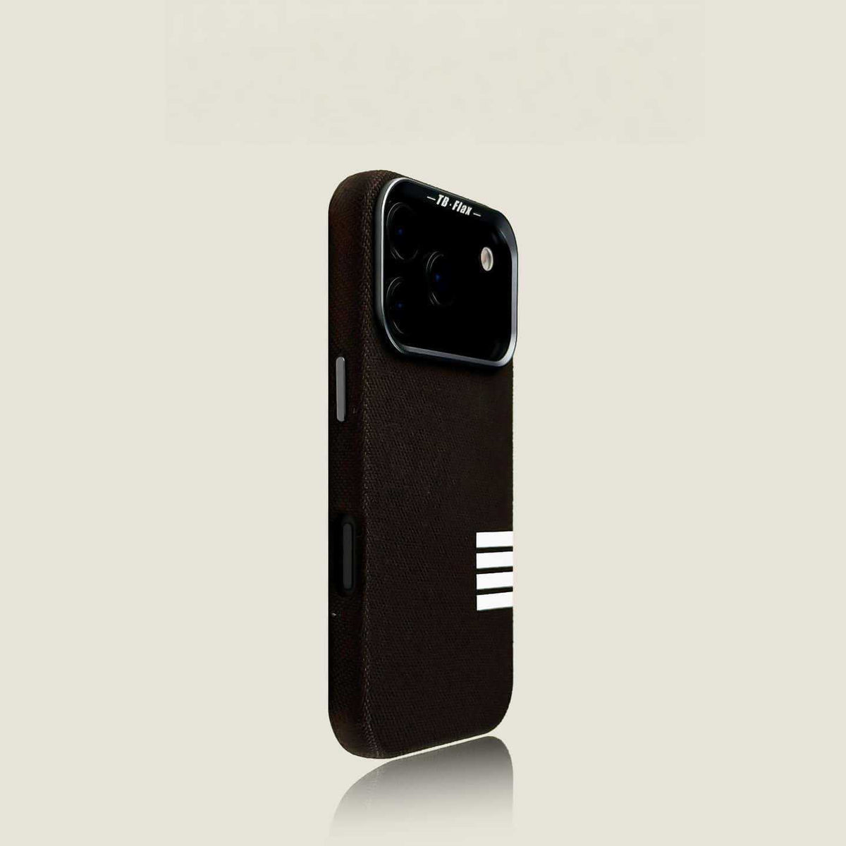Linen-textured full-wrap magnetic phone case