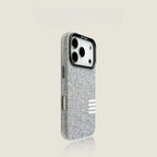 Linen-textured full-wrap magnetic phone case
