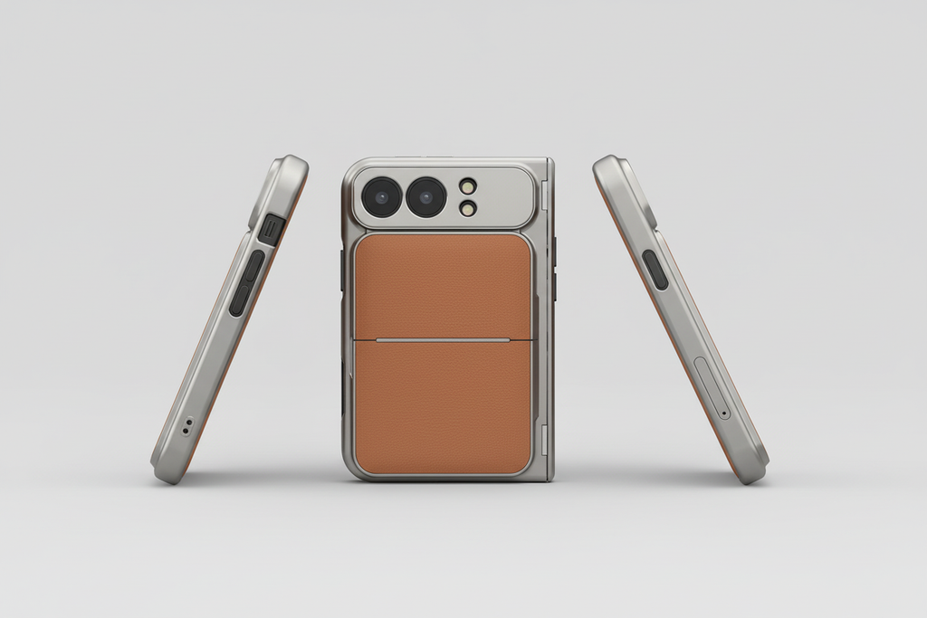 Front, back, and side views of the Aurastone iPhone 18 Duo Case