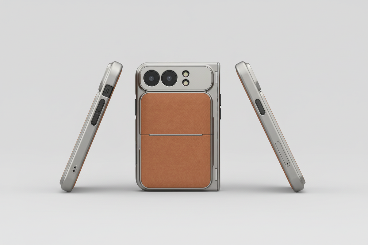 Front, back, and side views of the Aurastone iPhone 18 Duo Case